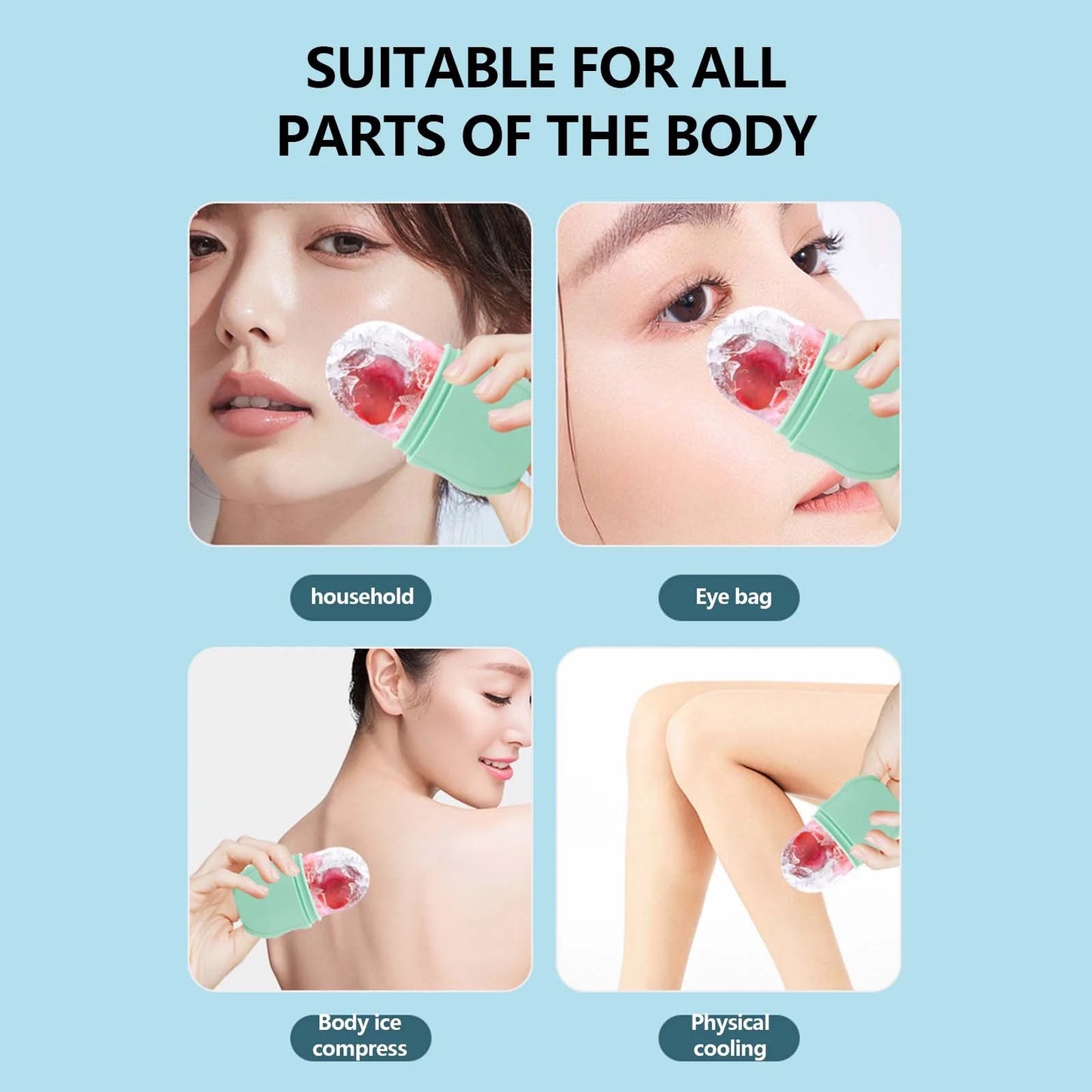 Home Items Clearance Sale Ice Face Mould Ice Holder for Face Ice Stick Beauty Facial Icing Roller Skin Care Silicone Face Ice Icing Tool Ice Sphere For